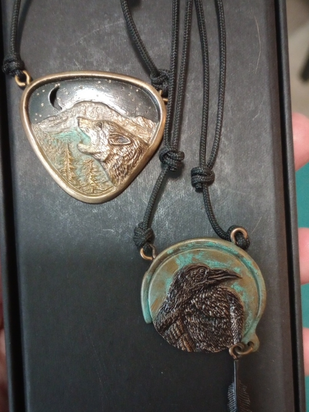 Choice Of Wolf Or Raven Necklace